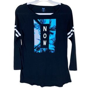 Everlast Sears Now Palm Tree Graphic Scoop Neck Half Sleeve Workout  Top